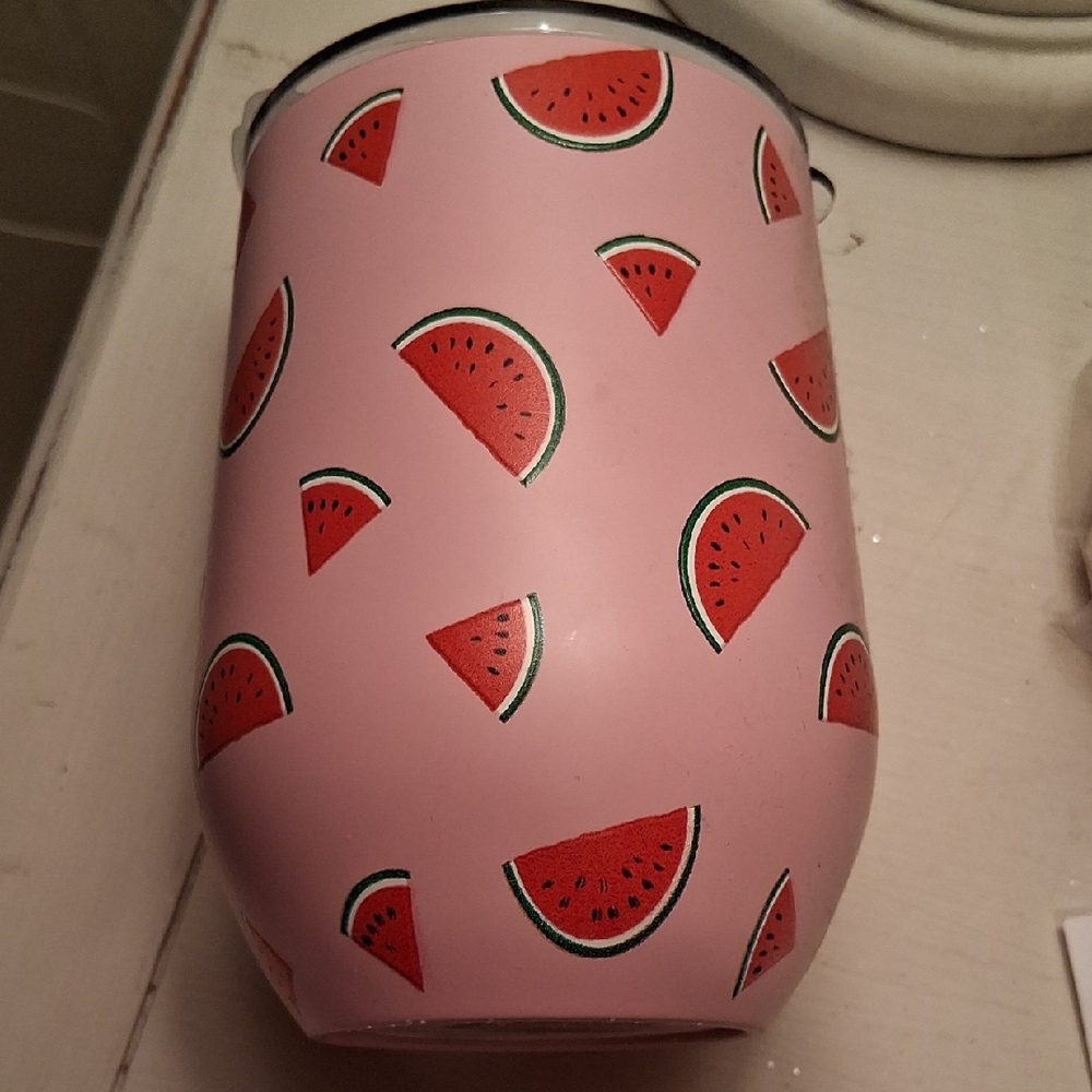 Pink Watermelon Patterned Tumbler